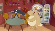 Wolf – Wolf genießt es, dass es bei Groß-Ludwig immer etwas zu essen gibt.