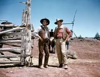 Die Comancheros – Paul Regret (Stuart Whitman, l.); Capt. Jake Cutter (John Wayne, r.)