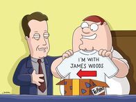 Family Guy – James Woods (l.); Peter Griffin (r.)