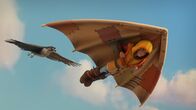 Leo da Vinci – Leo fliegt mit einem Falken.