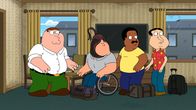Family Guy – (v.l.n.r.) Peter Griffin; Joe Swanson; Cleveland Brown; Glen Quagmire