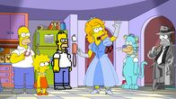 Die Simpsons – v.l.n.r.) Homer; Lisa; Pixel-Homer; Disneyprinzessin-Homer; Homer Barbera; Noir-Homer