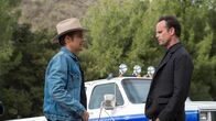 Justified – Raylan Givens (Timothy Olyphant, l.) und Boyd Crowder (Walton Goggins, r.)