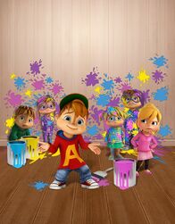 ALVINNN!!! und die Chipmunks – L-R: Theodore, Jeanette, Alvin, Eleanor, Simon, Brittany