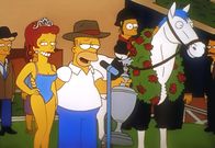 Die Simpsons – Zu Homers (Mi.) Freude gewinnen Bart und sein Pferd Duncan jedes Rennen.