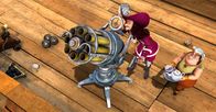 Peter Pan - Neue Abenteuer – Captain Hook will Peter Pan in der Luft abschießen, um an den Magischen Sextanten zu kommen.