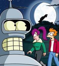 Futurama – Bender (l.), Leela (M.) und Fry (r.) machen sich auf die Suche nach dem Original-Werwagen ...