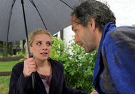 Sturm der Liebe – ARD STURM DER LIEBE FOLGE 1372 Uhr im ERSTEN. Die erschrockene Tanja (Judith Hildebrandt, l.) verweigert Curd (Holger Gotha, r.) die Hilfe.