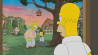 Die Simpsons – (v.l.n.r.) Grampa; Calvin; Homer
