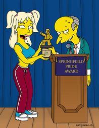 Die Simpsons – Britney Spears überreicht Mr. Burns einen Ehrenpreis der Stadt Springfield.