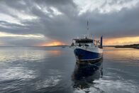 Giganten – Forschungsboot in der Bucht