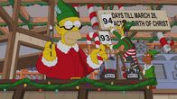 Die Simpsons – Homer Simpson (l.) hat ein paar ausgezeichnete Ideen, wie er aus dem bevorstehenden Weihnachtsfest Kapital schlagen kann ...