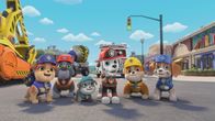 Rubble und Crew – v.li.: Mix, Charger, Motor, Marshall, Rubble, Wheeler