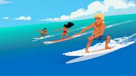 Zoom - Der weiße Delfin – V.l.: Auru, Timeti und Yann wollen als Team an einem Surf-Wettkampf teilnehmen und trainieren hart dafür.