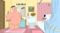 Family Guy – Peter (l.) macht sich einen Spaß daraus, sich ständig nackt vor Brian (r.) zu zeigen. Brian findest das jedoch alles andere als lustig ...