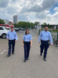 Auf Streife – (v.l.n.r.) Paul; Nesrin; Stephan
