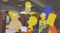 Die Simpsons – (v.l.n.r.) Grampa; Homer; Lisa; Marge; Maggie; Bart