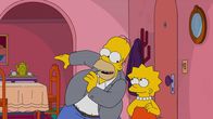 Die Simpsons – Bei einem Pokerabend verliert Homer (l.) 5.000 Dollar an Laney Fontaine, eine alte Broadway-Größe, die jetzt mit Moe zusammen ist. Um seine Wettschulden zu begleichen, muss Lisa (r.) einspringen ...
