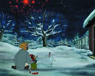 Morgen, Findus, wird's was geben – Pettersson und Findus feiern Silvester und schießen ihre Raketen ab.