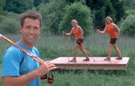 Tele-Gym – Peter Schlickenrieder und Sportlerinnen.