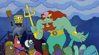 SpongeBob Schwammkopf – Hinter, l-r: SpongeBob, Patrick, King Neptune