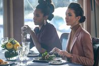 Nancy Drew – Nancy Drew -- "The Lady of Larkspur Lane" -- Image Number: NCD112b_0077b.jpg -- Pictured (L-R): Tiana Okoye as Amaya Alston and Maddison Jaizani as Bess -- Photo: Bettina Strauss/The CW --