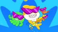 Baby Sharks große Show – L-R: Vola, Baby Shark, William