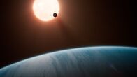 Faszination Weltall – Die Exoplaneten Kepler 36b und 36c kommen sich so nahe, dass ihre Gravitationskräfte miteinander agieren und 36b in eine Lavawelt verwandeln.