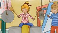 Meine Freundin Conni – Conni und Jakob geben ihr selbst einstudiertes Küchen-Konzert zum Besten.