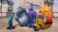 Monster bei der Arbeit – MONSTERS AT WORK - "Meet Mift" - When Tylor is initiated into MIFT during a bizarre ritual, he wants nothing more than to get away from his odd coworkers. But when an emergency strikes Monsters, Inc., MIFT kicks into action and Tylor develops a hint of respect for the misfit team. (Disney) MILLIE TUSKMON, FRITZ, TYLOR, VAL