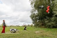 Löwenzahn – Wie bekommt Fritz Fuchs (Guido Hammesfahr) Rosi (Renate Serwotke) bloß aus der Baumkrone? Ihr Fallschirm wurde vom Wind dorthin geweht.