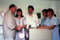 Kaisermühlen Blues – (v.li.) Wolfgang Böck, Doris Hick, Thomas Enzinger, Ina Halmagyi, Nora Frey.