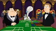 American Dad! – Stan (l.), Roger als Tearjerker (m.)