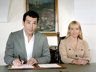 Die Alpenklinik – Erol Sander (Daniel Guth), Anica Dobra (Miriam Berghoff).