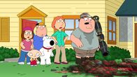Family Guy – (v.l.n.r.) Meg Griffin; Stewie Griffin; Chris Griffin; Brian Griffin; Lois Griffin; Peter Griffin