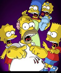 Die Simpsons – Abrakadabra! Wie jedes Jahr zu Halloween passieren merkwürdige Dinge in Springfield. Da kann es schon mal vorkommen, dass auf Homer (2.v.l.) ein Fluch lastet, der ihn zum Unglücksbringer für seine Lieben werden lässt.
