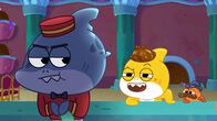 Baby Sharks große Show – L-R: Shadow, Detective Baby Shark, William Watson
