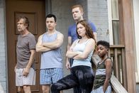 Shameless – L-R: Frank Gallagher(William H. Macy), Mickey Milkovich (Noel Fisher), Ian Gallagher (Cameron Monaghan),Debbie Gallagher (Emma Kenney) and Liam Gallagher (Christian Isaiah)