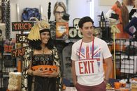 Superstore – -- "Halloween Theft" Episode 207 -- Pictured: (l-r) America Ferrera as Amy, Ben Feldman as Jonah -- (Photo by: Evans Vestal Ward/NBC)