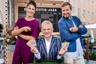 Donnschtig-Jass – Donnschtig-Jass-Team, v.li.: Sonia Kälin, Rainer Maria Salzgeber und Stefan Büsser