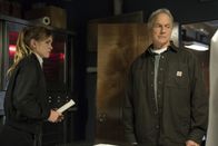 Navy CIS – Ellie Bishop (Emily Wickersham, l.); Leroy Jethro Gibbs (Mark Harmon, r.)