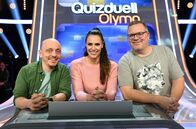 Quizduell - Olymp – Moderator Elton (r.), beide Rateteamkapitäne in der Sendung "Wer weiß denn sowas?".