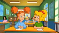 Bibi Blocksberg – Bibi ist zuversichtlich, dass sie die Klassenarbeit zum Thema Zeit gut lösen wird.