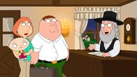 Family Guy – v.r.), Stewie (vorne l.) und der Rest der Familie in einem Amish-Dorf übernachten müssen, sorgen sie dort für Chaos ...