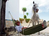 Auf und davon – Auf und davon Abenteurer unterwegs Folge 2 Andalusien: Robert Halter, der Geschäftspartner, macht Siesta