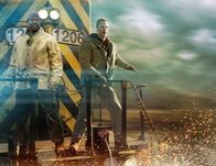 Unstoppable - Außer Kontrolle – Frank Barnes (Denzel Washington), Will Colson (Chris Pine)