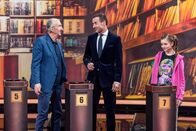 Klein gegen Groß – v.li.: Mike Krüger, Moderator Kai Pflaume und Anna Georgia, 12