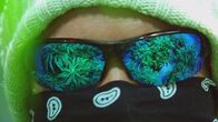 Drogen im Visier – BOSTON, MASS.- 'The Farmer,' an East coast grower with marijuana reflections in his sunglasses.