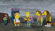 Die Simpsons – (v.l.n.r.) Hausmeister Willie; Martin; Bart; Nelson: Dolph