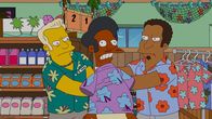 Die Simpsons – Ein neu eröffneter Bio-Supermarkt droht Apu (M.) und dem Kwik-E-Mart mit dem Bankrott ...
